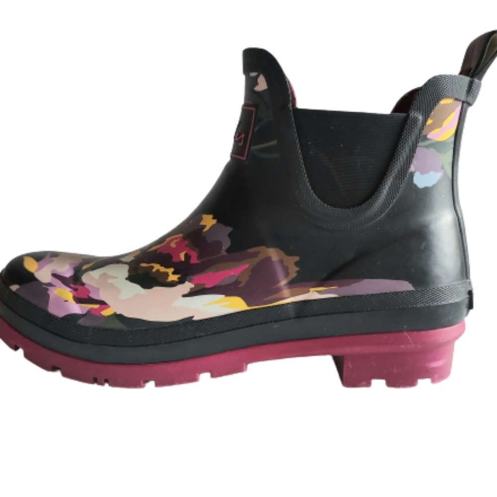 Joules Rubber Rain Outdoor Waterproof Floral Ankle Wellington Boots